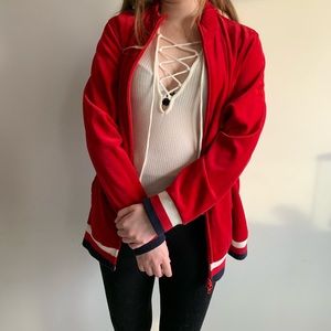 •Tommy Hilfiger velour zip up